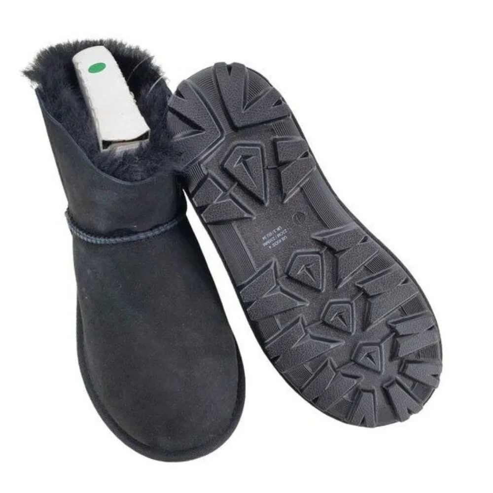 Kirkland 2 Kids Boots Suede Fur Boots Winter Snow Shearling Genuine Sheepskin